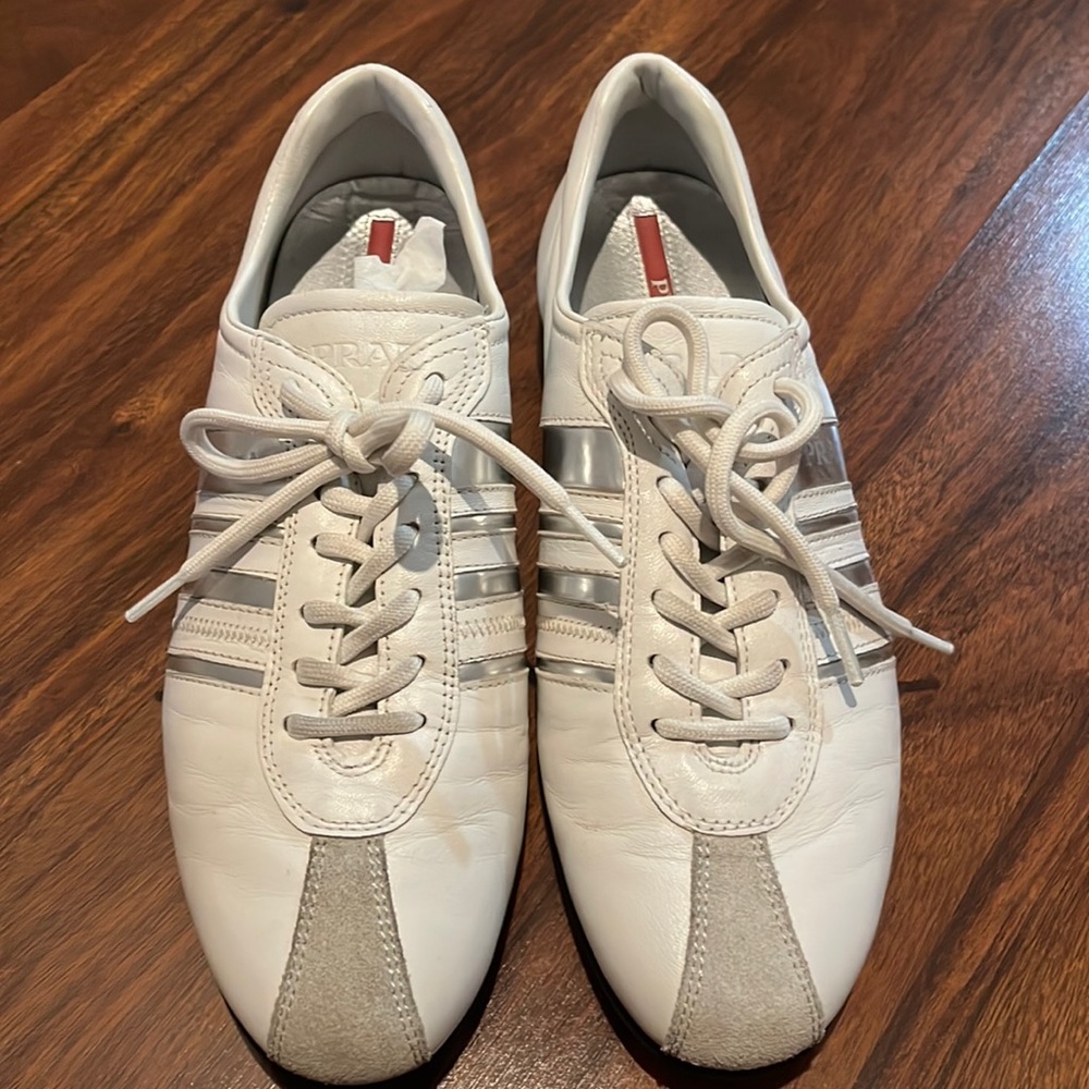 Prada shoes with rubber soles.